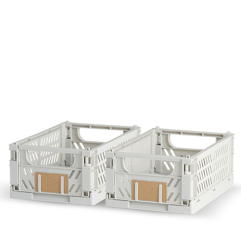 Kop & Kande Stabelbar foldekasse lysegrå 2 stk. 25 x 16.5 x 10 cm tilbud