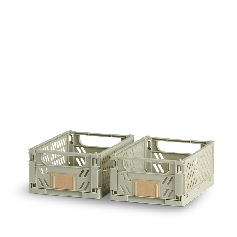 Kop & Kande Stabelbar foldekasse grøn 2 stk. 17 x 12.5 x 7 cm tilbud
