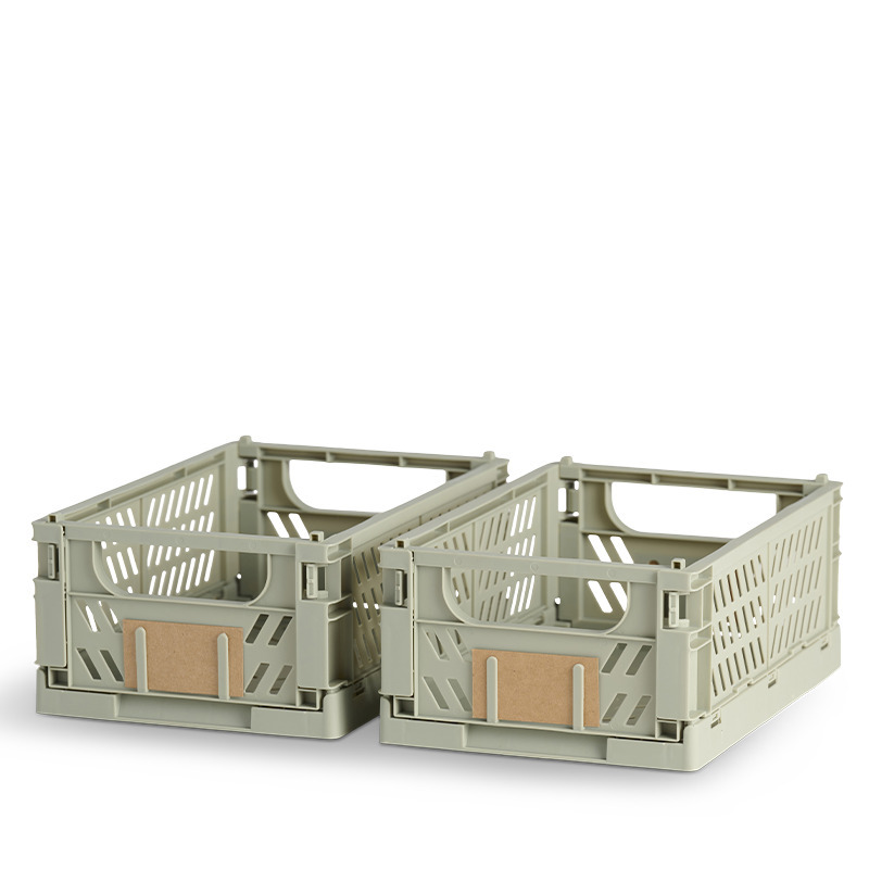 Kop & Kande Stabelbar foldekasse grøn 2 stk. 25 x 16.5 x 10 cm tilbud