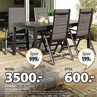 JYSK VATTRUP BORD + MYSEN STOL tilbud