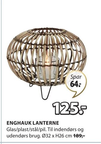 JYSK ENGHAUK LANTERNE tilbud