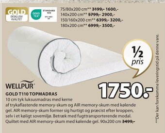 JYSK GOLD T110 TOPMADRAS tilbud
