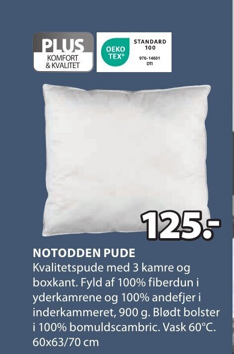 JYSK NOTODDEN PUDE tilbud