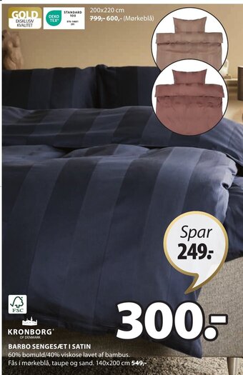 BARBO SENGESÆT I SATIN