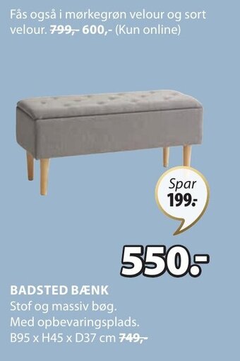 JYSK BADSTED BÆNK tilbud