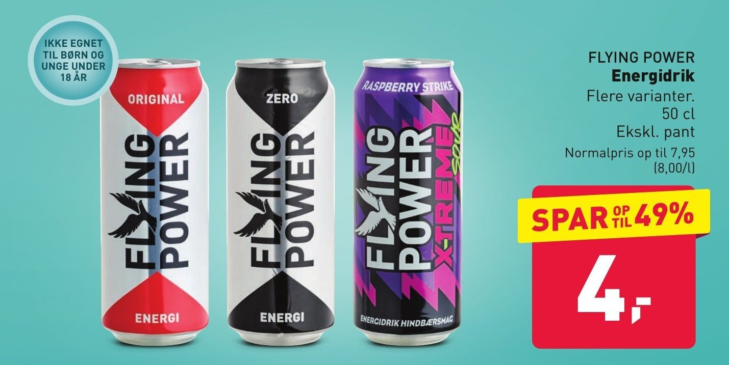 ALDI FLYING POWER Energidrik tilbud