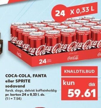 COCA-COLA, FANTA eller SPRITE sodavand