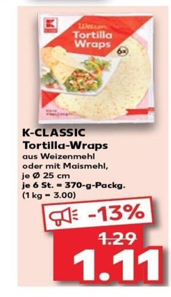 Kaufland K-CLASSIC Tortilla-Wraps tilbud