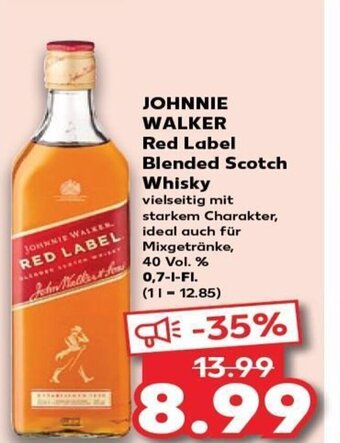 Kaufland DE JOHNNIE WALKER. RED LABEL Blended Scotch Whisky tilbud