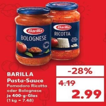 Kaufland DE BARILLA Pasta-Sauce tilbud