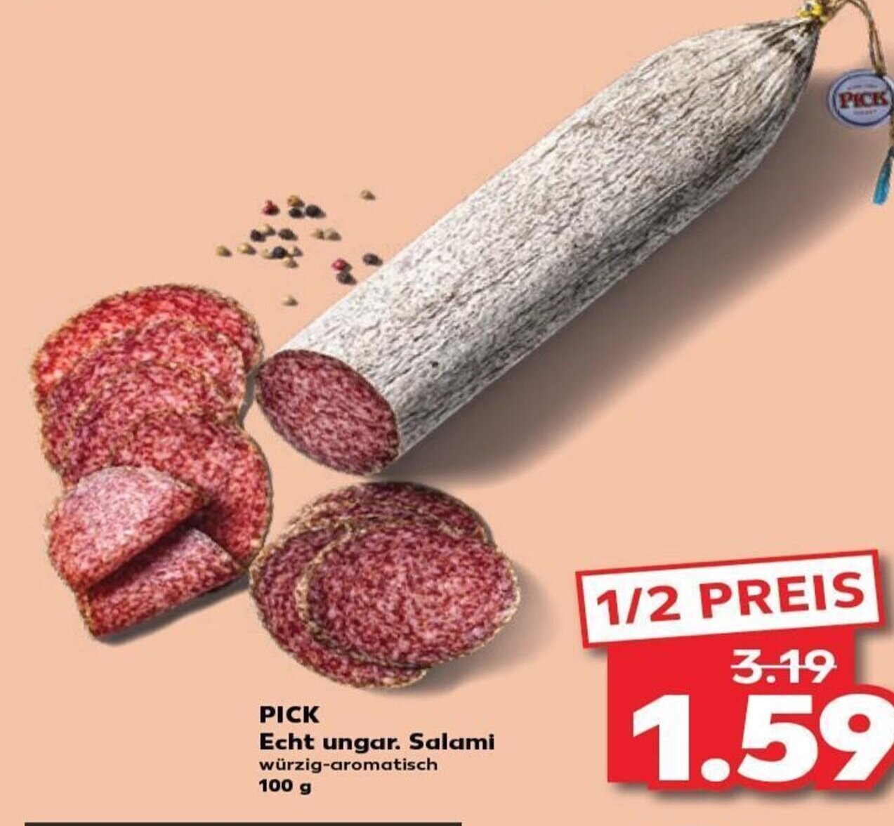 PICK Echt ungar. Salami tilbud hos Kaufland