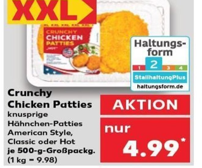 CRUNCHY CHICKEN PATTIES tilbud hos Kaufland