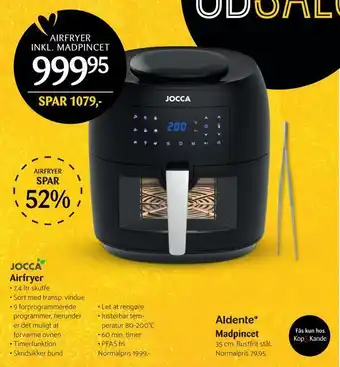 Kop & Kande Airfryer 7,4 liter inkl. madpincet tilbud