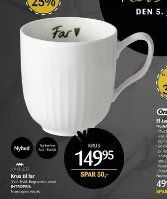 Kop & Kande Krus til far tilbud