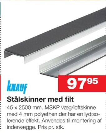 Bauhaus Knauf stålskinne tilbud