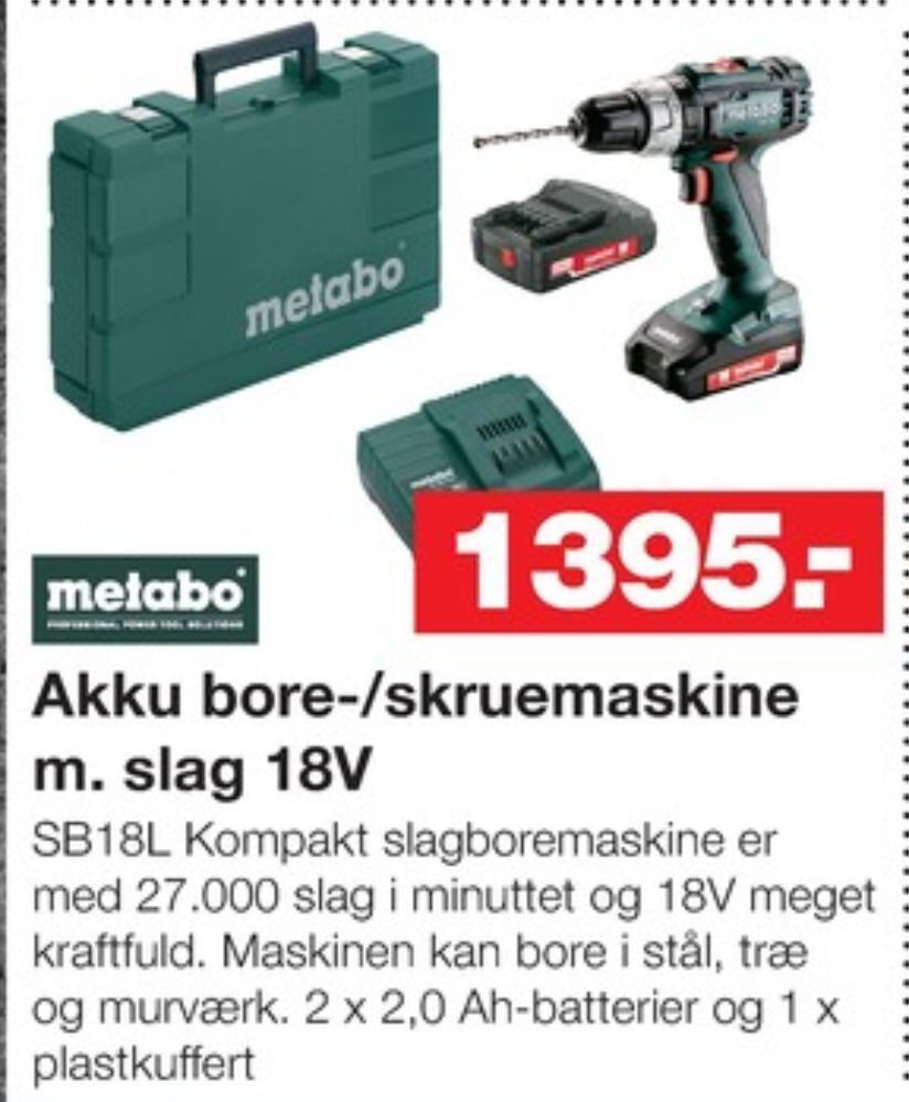 Bauhaus Metabo bore- og skruemaskine tilbud
