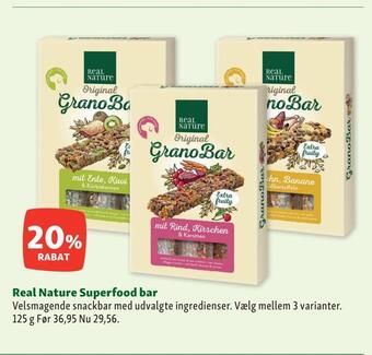 Real nature superfood bar