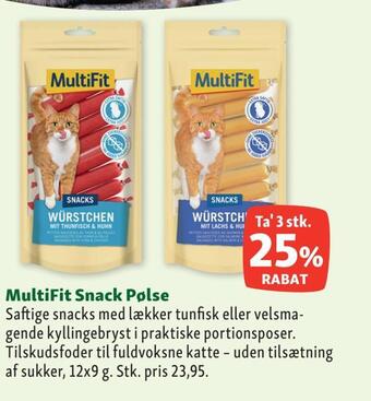 Maxi Zoo Multifit snack pølse tilbud