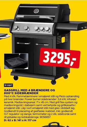 jem & fix Gasgrill m. 4 brændere tilbud