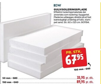 jem & fix Gulvisoleringsplade tilbud