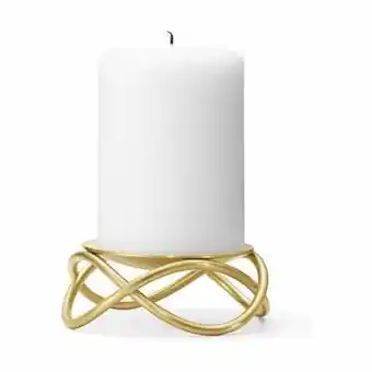 Imerco Georg jensen glow lysestage - ø 10,4 x h 3,7 cm - rustfrit stål - mat guldbelægning tilbud