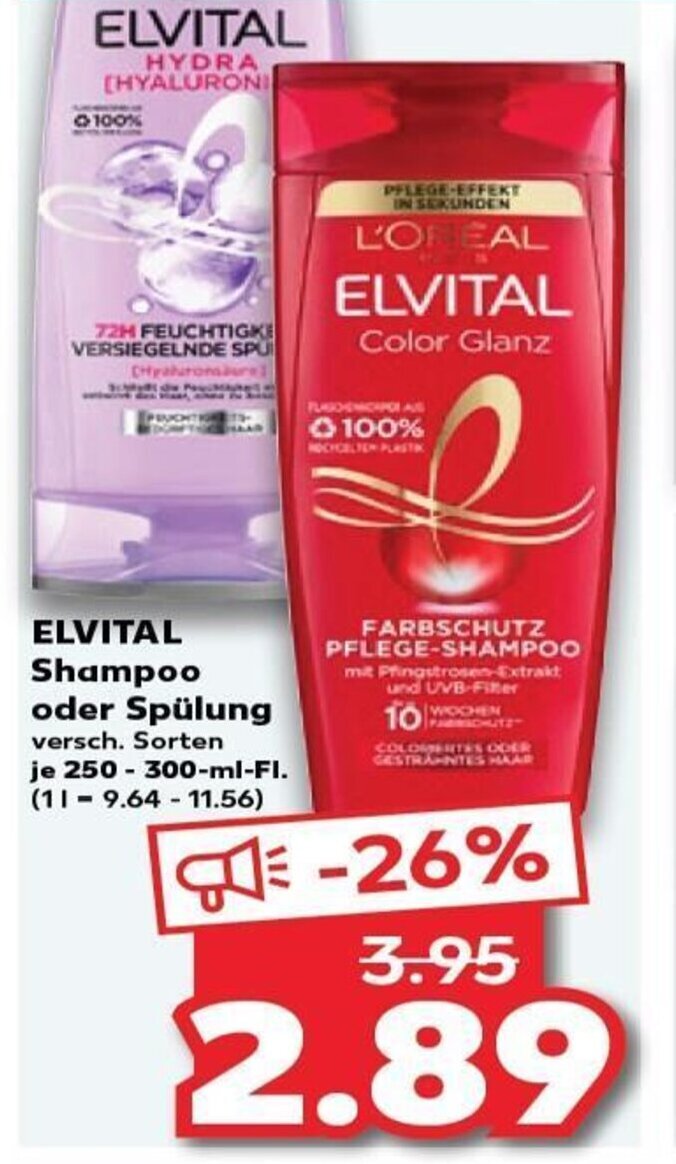 ELVITAL Shampoo oder Spülung tilbud hos Kaufland