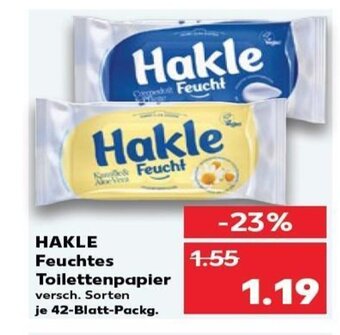 Kaufland HAKLE Feuchtes Toilettenpapier tilbud