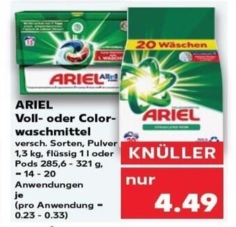 Kaufland DE ARIEL Voll- oder Color- waschmittel tilbud