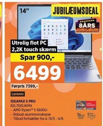 Power Lenovo ideapad 5 pro tilbud