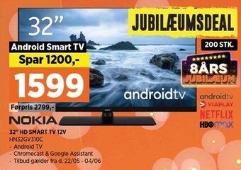 Power Nokia 32 hd smart tv 12v tilbud