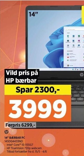 Power Hp 14 bærbar pc tilbud