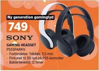 Power Sony gaming headset tilbud
