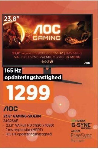 Aoc 23,8 gaming-skærm