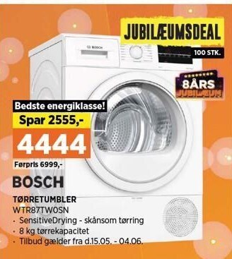 Power Bosch tørretumbler tilbud