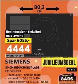 Power Siemens 80 cm induktionsplade tilbud