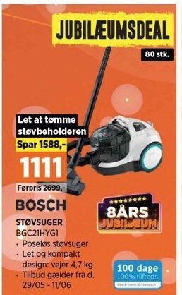 Power Bosch støvsuger tilbud