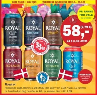 Købmandsgården Royal øl tilbud