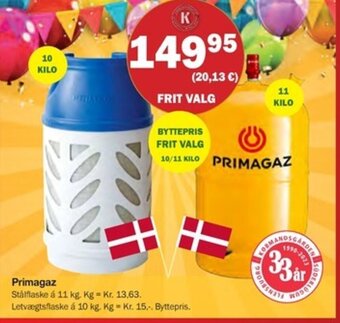 Købmandsgården Primagaz tilbud