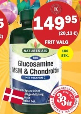 Natures Aid - Glucosamine MSM & Chondroitin