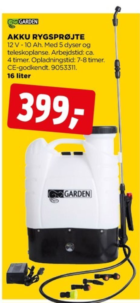jem & fix Garden tryksprøjte tilbud