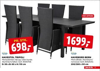 jem & fix Sunlife havebord tilbud