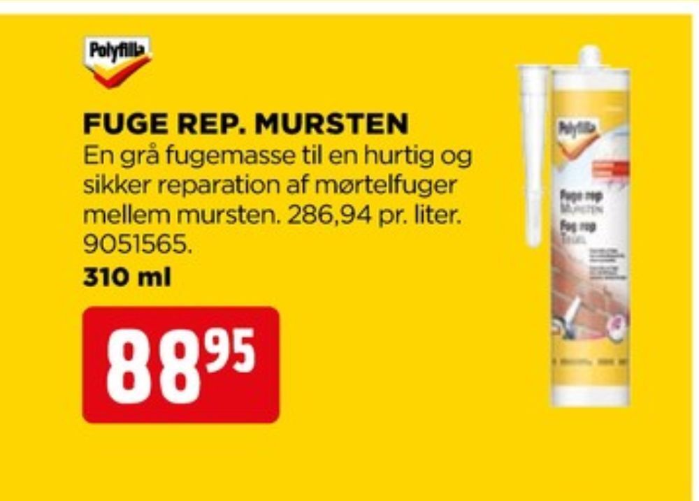 Polyfilla fugemasse tilbud hos jem & fix