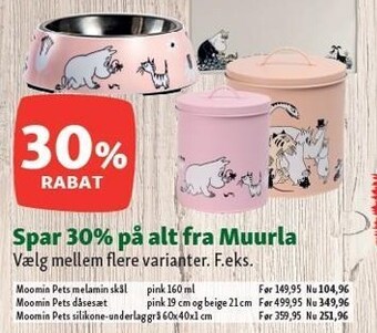 Spar 30% på alt fra muurla