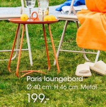 Bilka Paris loungebord Ø:40 cm. H:46 cm. Metal tilbud