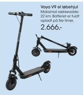 Bilka Vaya V9 el løbehjul tilbud