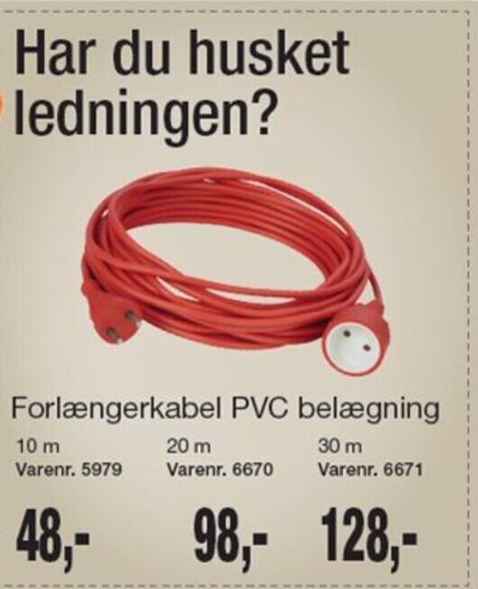 Harald Nyborg Forlængerkabel PVC belægning tilbud