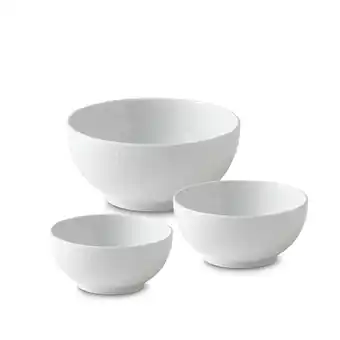 Kop & Kande Royal copenhagen hvid riflet skålsæt 3 stk. tilbud