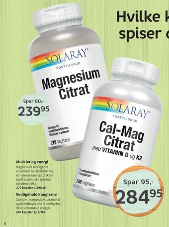 Helsam Solaray kosttilskud tilbud