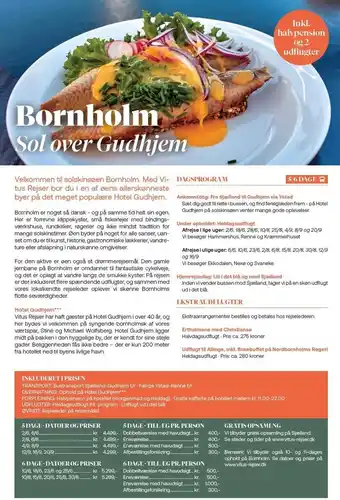 Vitus Rejser Bornholm sol over gudhjem tilbud