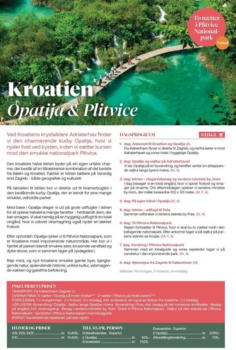 Vitus Rejser Kroatien opatija & plitvice tilbud